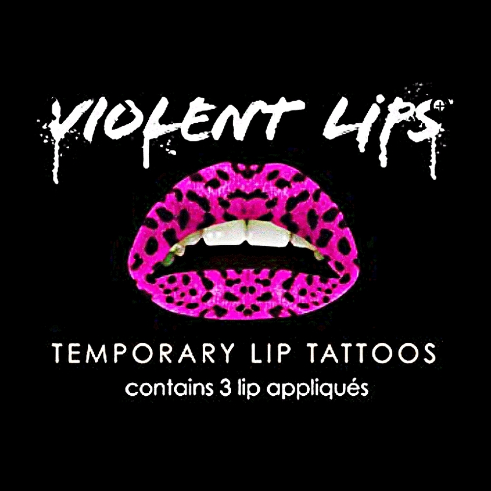 💋VIOLENT LIP'S DESIGNER LIP DECALS LEOPARD!!!